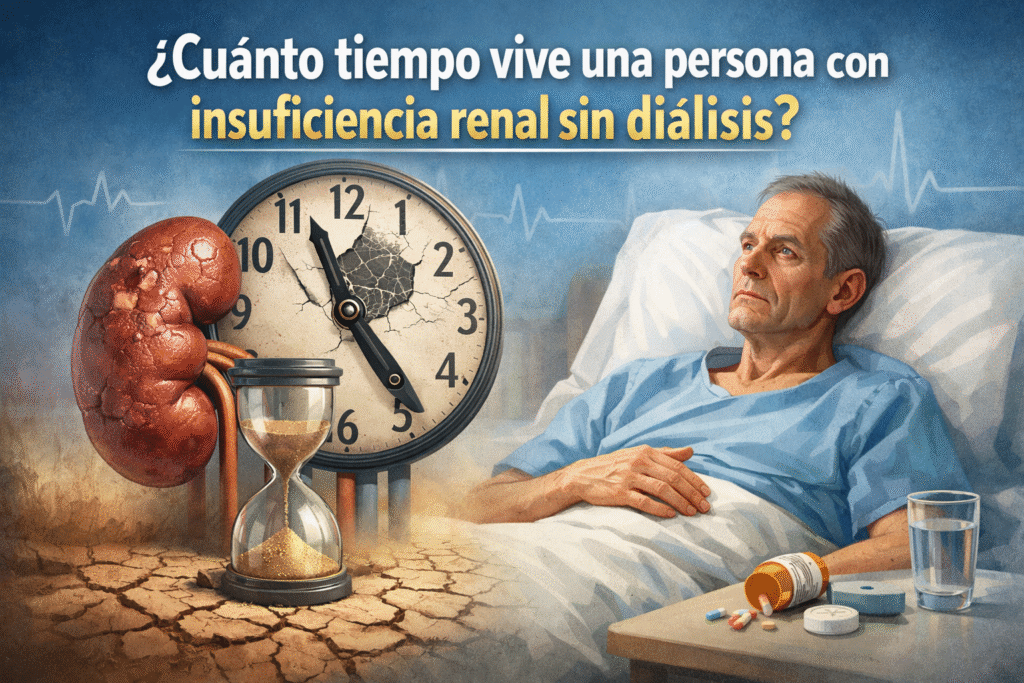 ¿Cuánto tiempo vive una persona con insuficiencia renal sin diálisis?